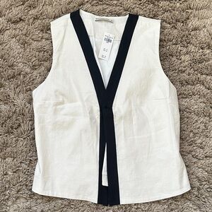 Abercrombie & Fitch linen shirt vest - NEW WITH TAGS (NWT) - Size L